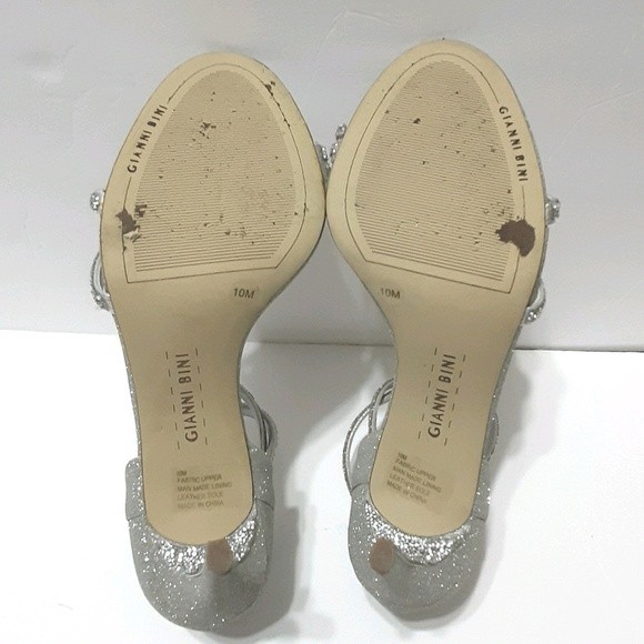 Gianni Bini Maycie Rhinestone Cross-Strap Sandals US 10 - Picture 8 of 9